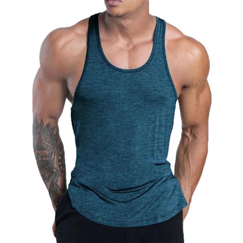 NOUVEAU Débardeur de fitness pour hommes, maillot de corps d'entraînement estival, débardeur de basketball pour hommes, respirant, à séchage rapide, débardeur décontracté pour hommes, veste de sport.
