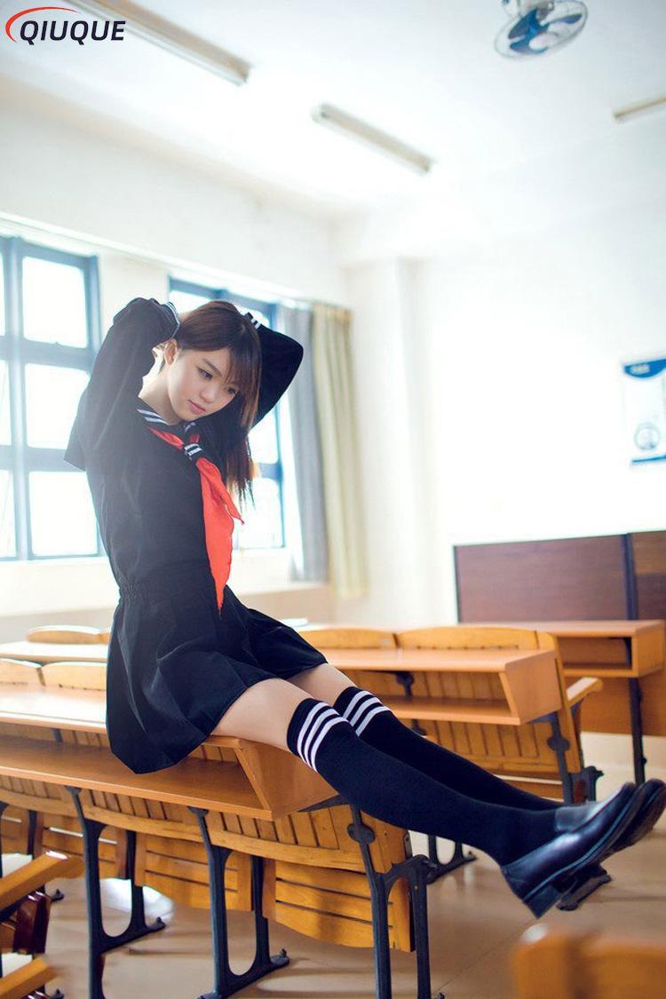 Uniformes scolaires japonais pour filles, Costume de marin de la marine, Costume de Cosplay Anime Hell Girl Enma Ai pour femmes, tenues de Costume