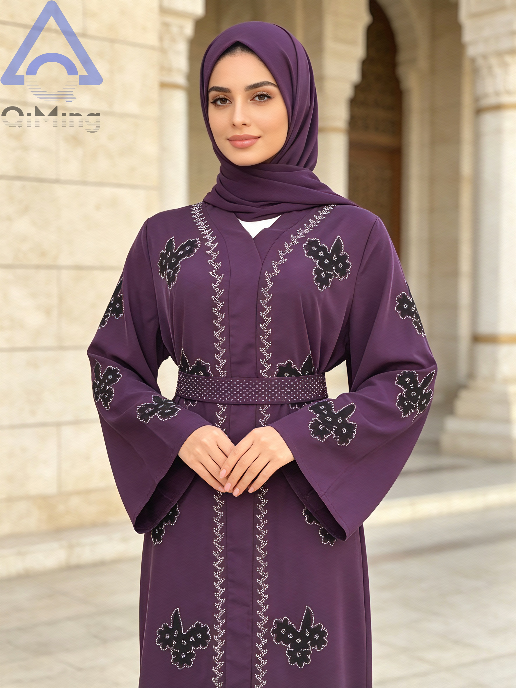 Robe africaine islamique pour femme, pour soirée, rose, blanc, violet, noir, abaya musulmane de luxe de Dubaï avec hijab, tuniques pour femme arabe