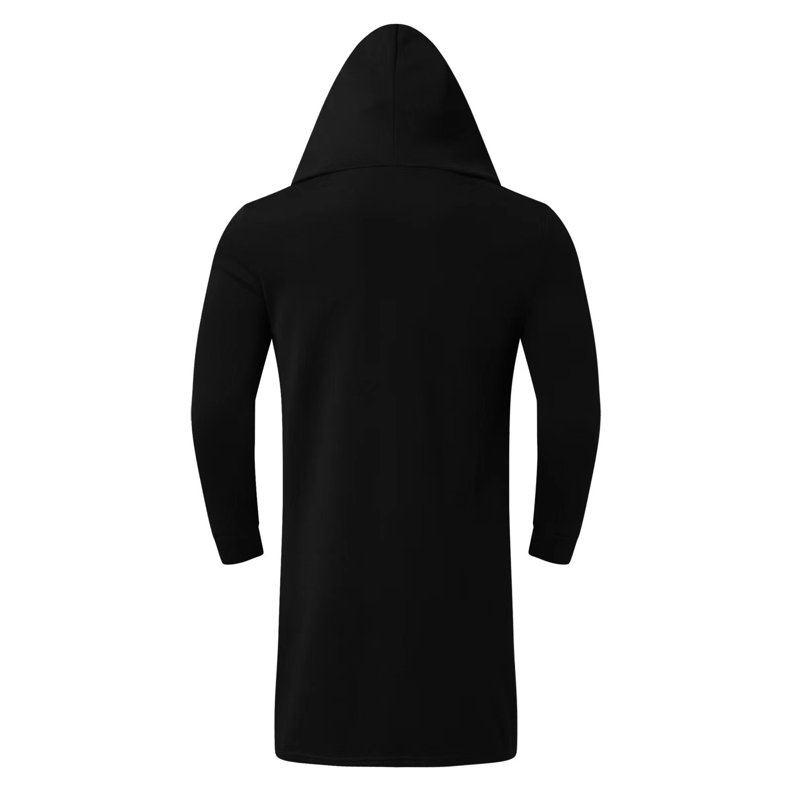 Poncho à capuche pour hommes, vêtements amples, mi-long, solide, Punk, manches longues, manteau épais et chaud, Cardigan, cape, automne hiver