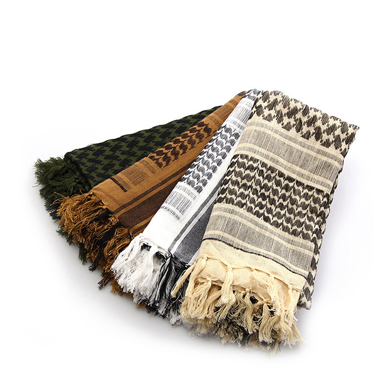 Écharpe tactique du désert, Shemagh arabe, Keffiyeh, foulard multifonctionnel d'extérieur, cache-cou camouflage CS, châle pour hommes et femmes