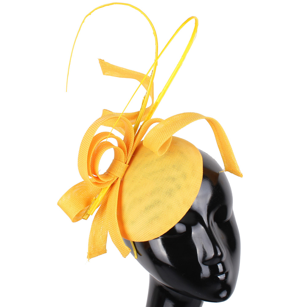 Chapeau de mariée élégant, fascinateur de mode, chapeau de fête pour femme, accessoire capillaire pour course, église, cocktail, coiffe, bijou de tête