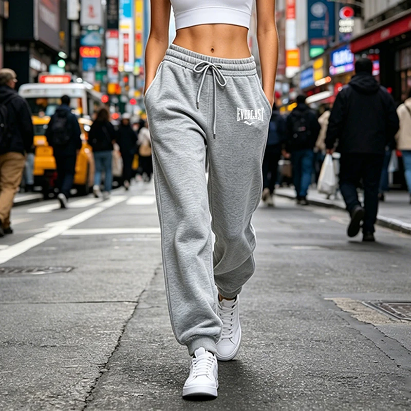 Pantalon de survêtement décontracté pour femme, idéal pour le sport, la gym, le jogging et les activités de plein air, coupe ample, taille élastique, vêtement de sport tendance