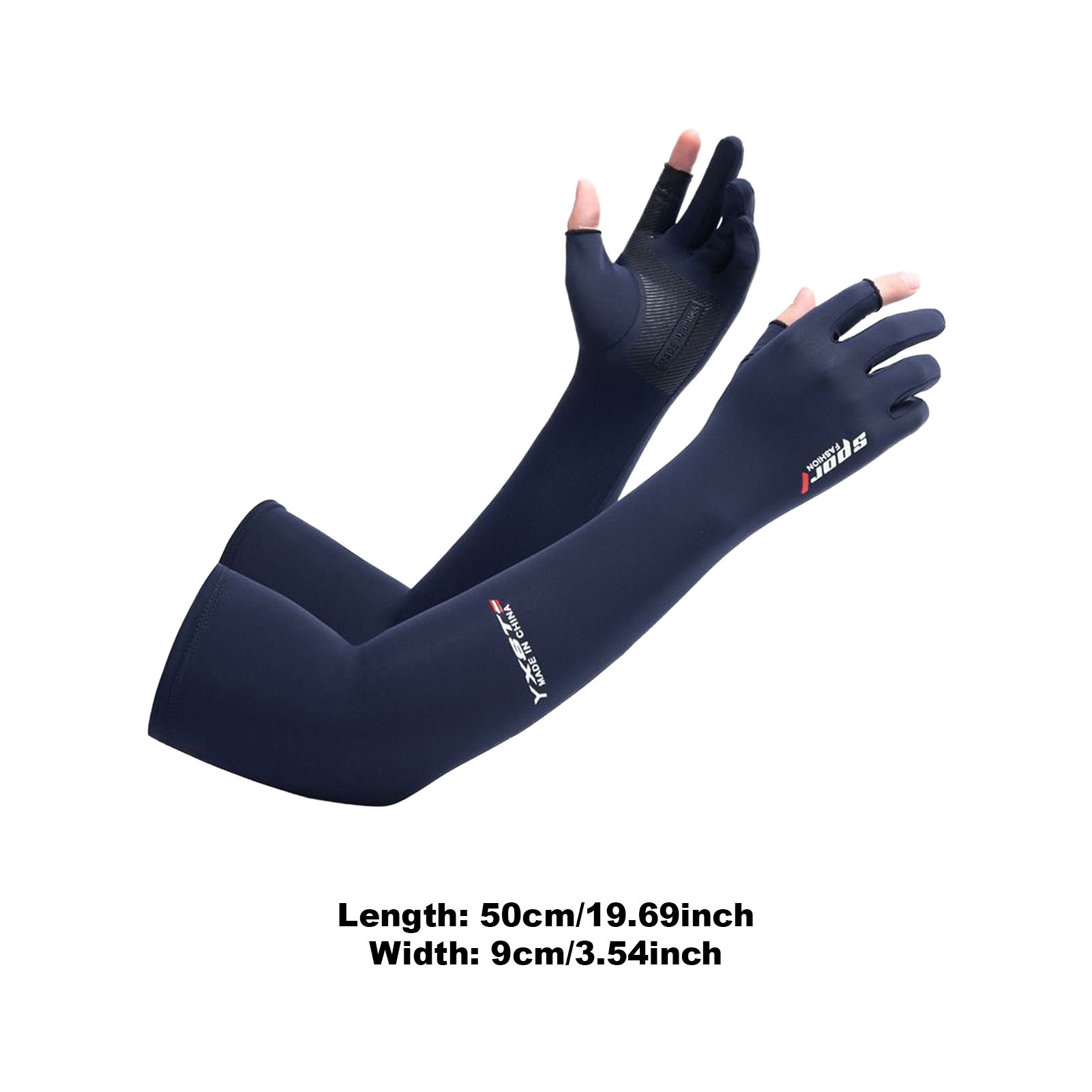 Manchons en soie glacée pour femmes et hommes, protection solaire estivale, respirants, antidérapants, à deux doigts, pour la pêche, le cyclisme, la conduite, chauffe-bras