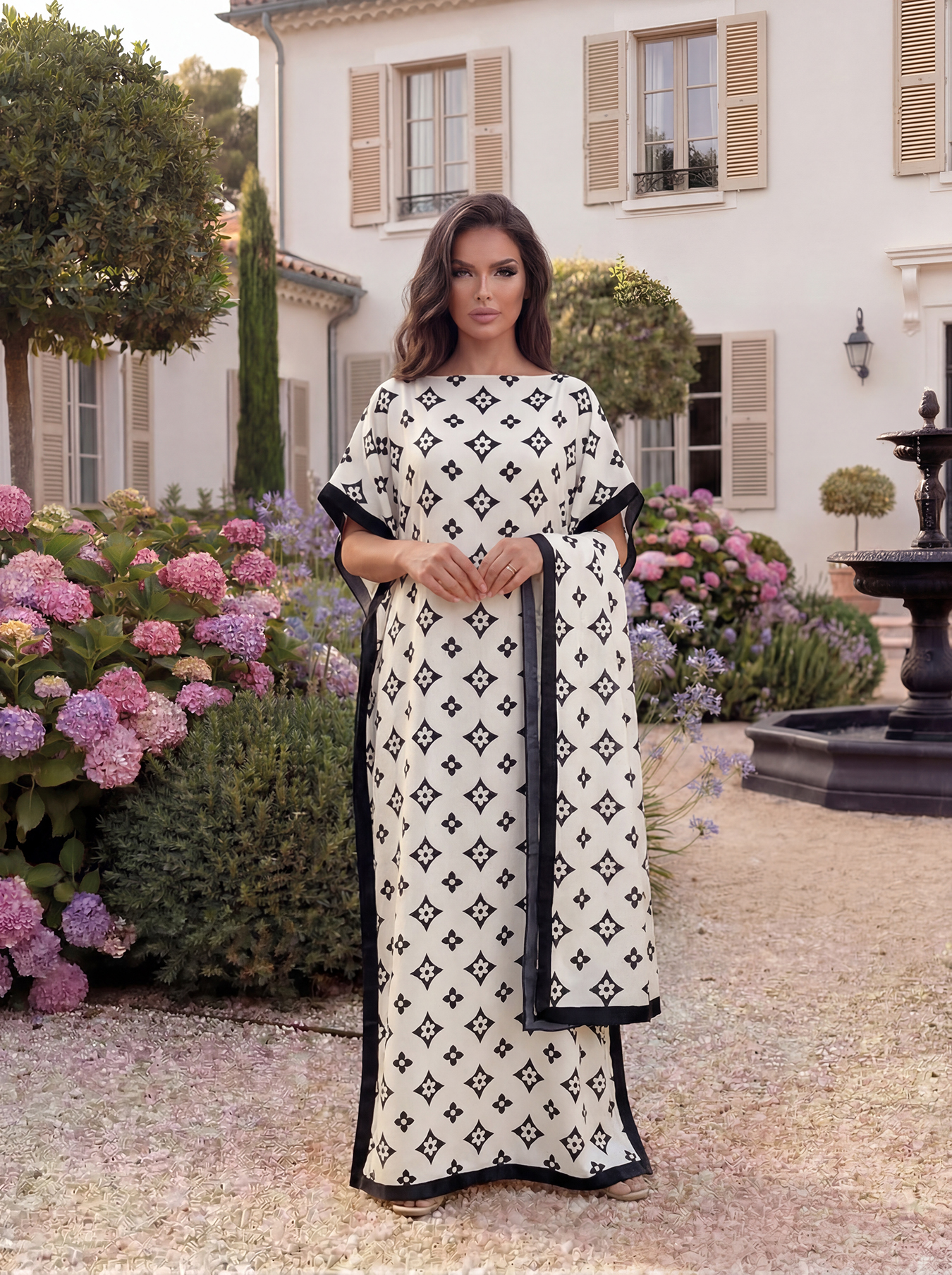 Robe de soirée musulmane pour femme, style européen et américain, Abaya Dubaï, maxi, design africain, ample, imprimée