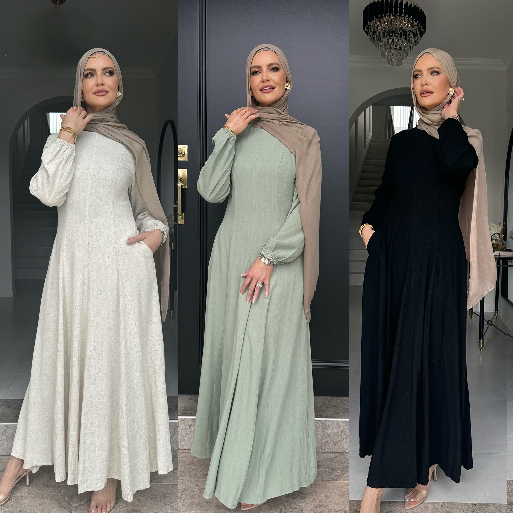 Ramadan modeste Abaya dubaï islamique musulman caftan Robe vêtements de prière femmes robes Para Mujer Robe Caftan Marocain Femme