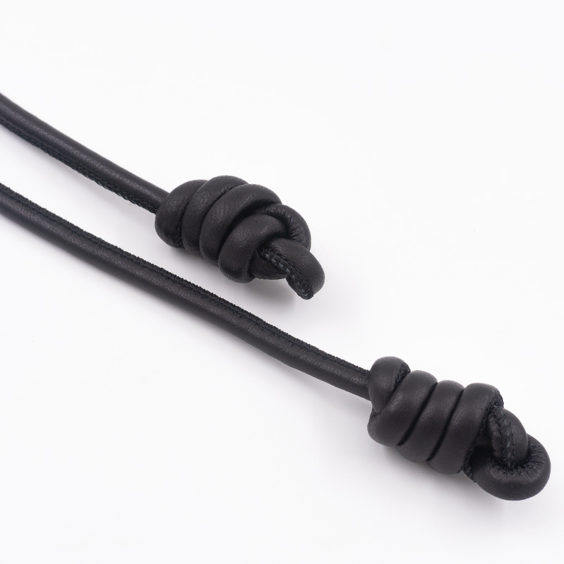 Corde de taille avec nœud en peau de mouton personnalisé, corde ronde en cuir à la mode, ceinture fine pour femmes, petite ceinture de fermeture de taille, chaîne de taille décorative
