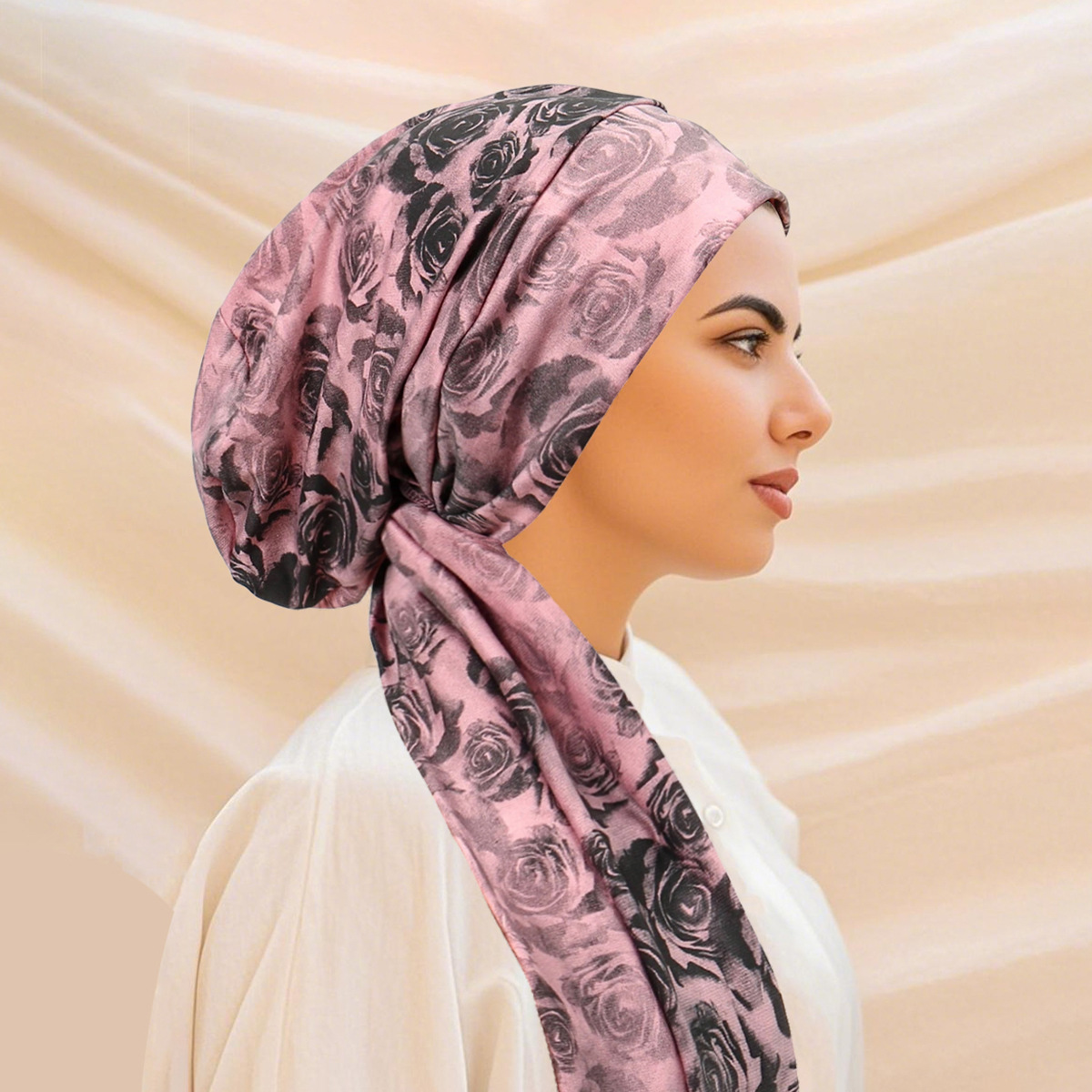 Nouveau Foulard Hijab Imprimé 2026 pour Femme, Bonnet Chimio, Turban Pré-noué, Bandana, Couvre-chef pour Perte de Cheveux (Cancer)