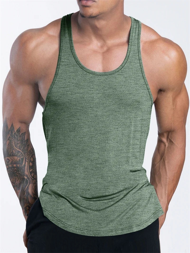 Débardeur de sport pour hommes, Fitness, été, entraînement, course à pied, basket-ball, séchage rapide, respirant, ample, hauts pour hommes
