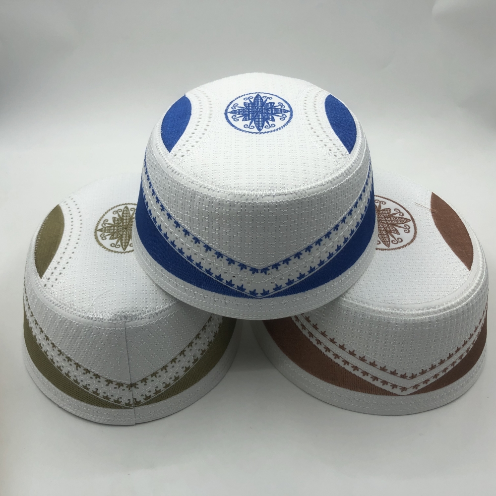 Chapeaux musulmans pour hommes, vêtements de prière, chapeau islamique, Taqiyah, Kufi, Tax Products, Kippa, turc moderne, polyester 03484