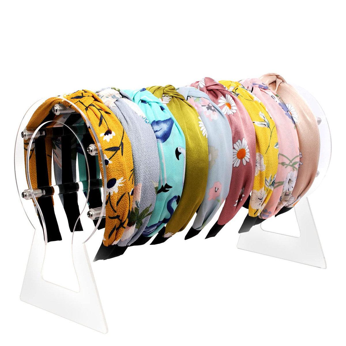 Support de bandeau en acrylique, supports permettant de gagner de l'espace, support d'accessoires pour cheveux Transparent détachable, organisateur d'affichage pour filles et femmes