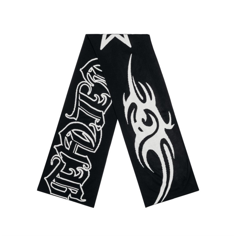 Hip Hop hiver femmes tricot foulards Satan Club graphique Harajuku hommes unisexe chaud châle foulards gothique Kpop écharpe Y2K Streetwear
