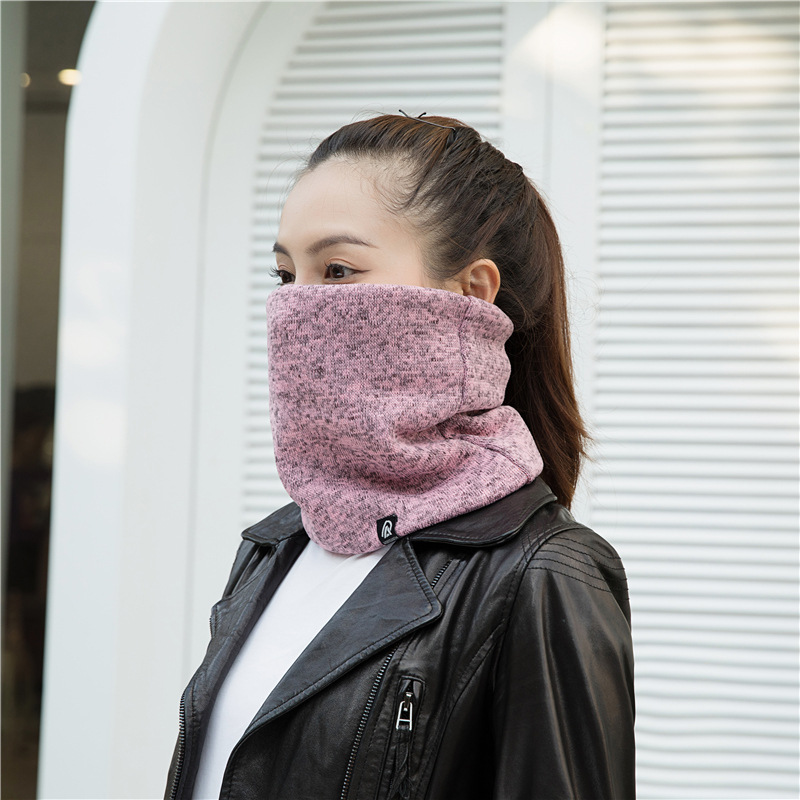 Écharpe tricotée en velours pour hommes et femmes, couvre-cou chaud d'hiver, écharpe de Protection du cou, col roulé en laine, nouvelle Version coréenne polyvalente