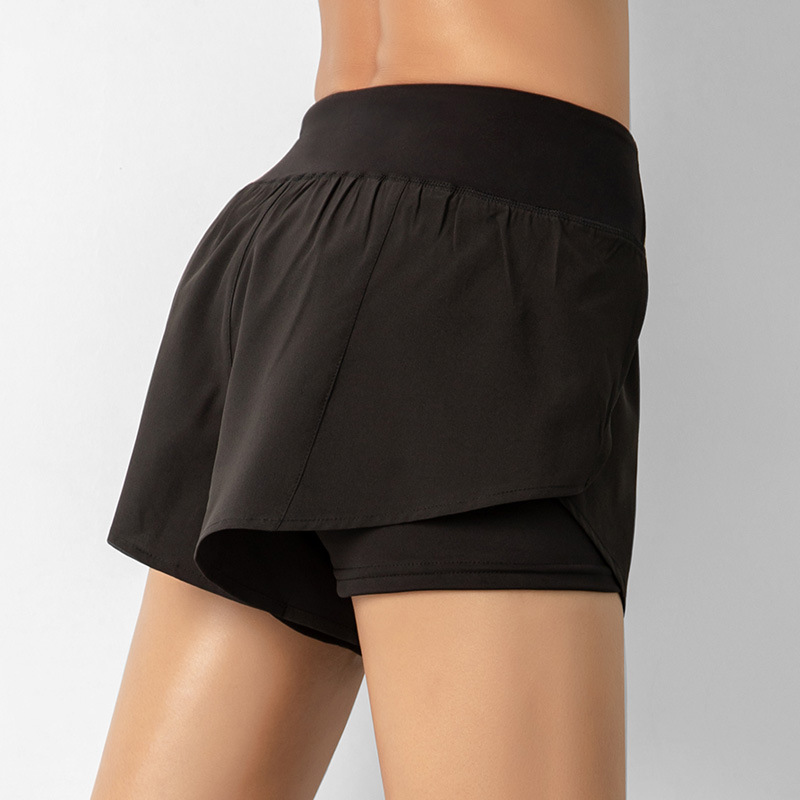 Short de dehors à Double Couche pour Femme, Bas de Yoga, Gym, Fitness, Entraînement, Jogging, Été