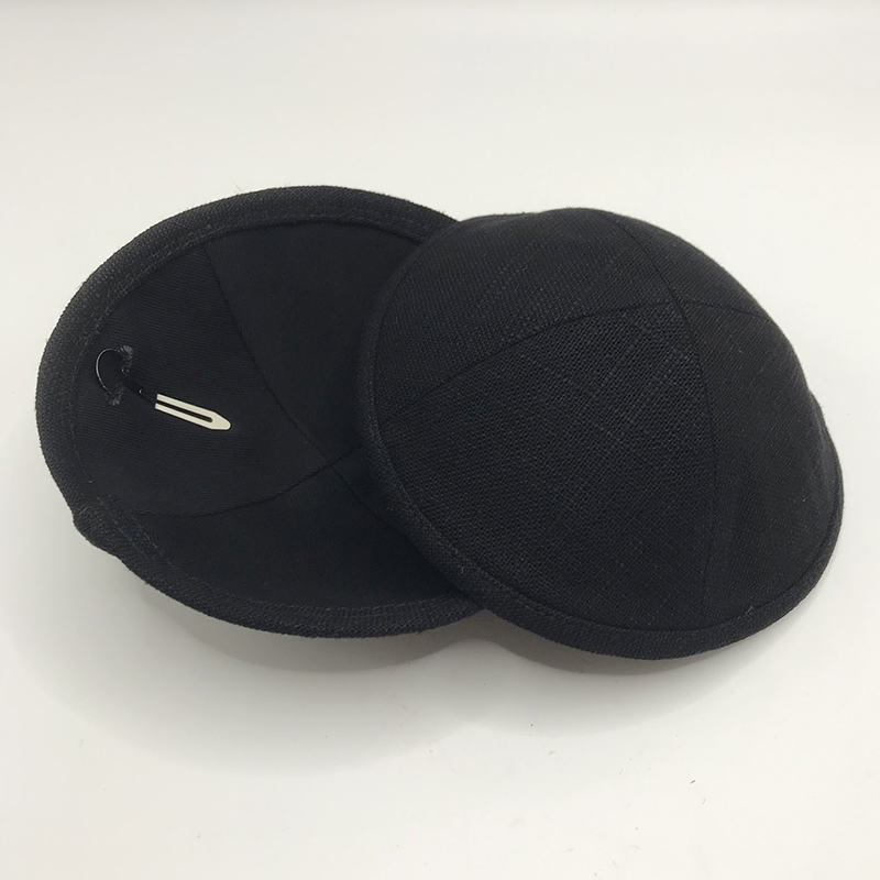 Chapeau juif Kippah Yamaka en lin pour hommes, 1 pièce, cérémonie Yarmulkes Judaica mariages amour Skullcap cadeau