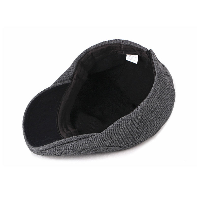 Béret rétro chapeaux pour homme automne hiver tricot laine hommes plat Ivy casquettes chaud couleur unie conduite gavroche chapeau femmes casquette