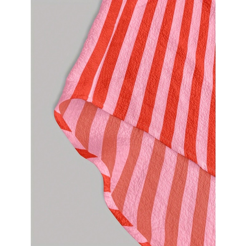 Grande taille 1XL-5XL femmes été nouveau col rabattu chemise à rayures verticales à manches longues dame blouse décontractée haut