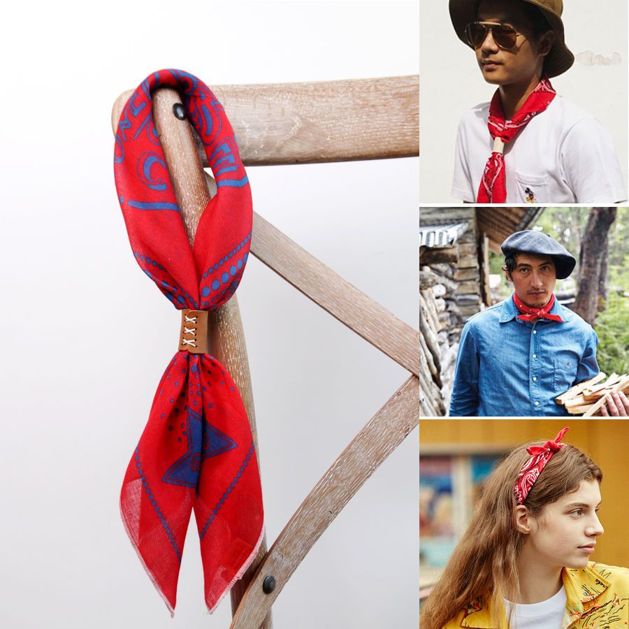 Écharpe artistique rétro en coton et lin pour hommes, écharpe coréenne printemps automne hiver, écharpe Hip Hop Style de rue, petite serviette carrée