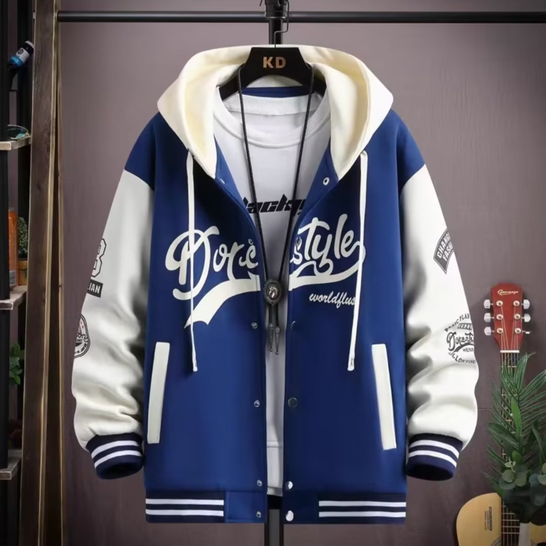 Maillot de Baseball à capuche pour hommes, veste coréenne décontractée à capuche, Harajuku, mode de rue, vêtements pour hommes, manteau de haute qualité, automne