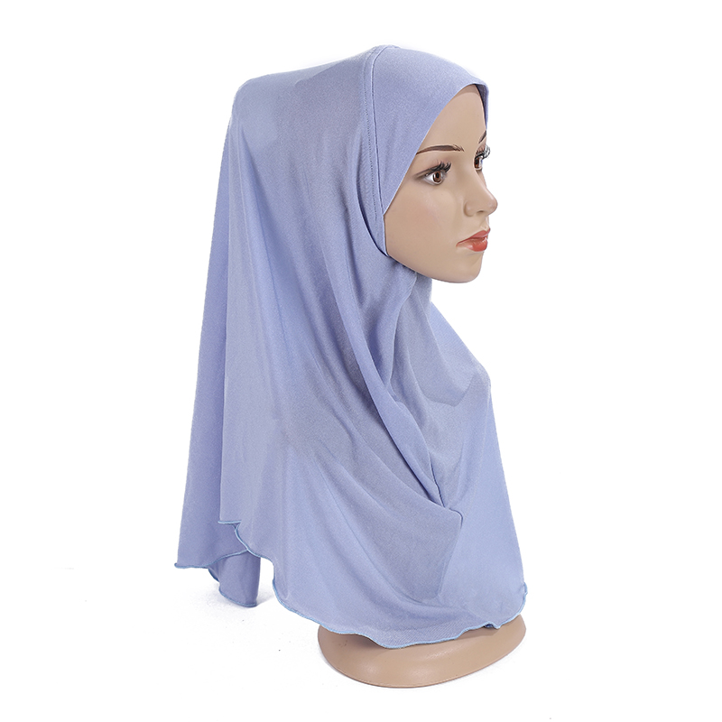 H120a Chapeaux hijab unis pour grandes filles, foulard musulman, chapeau foulard islamique, Amira, bandeau à enfiler, magnifique foulard pour fille de 10 ans