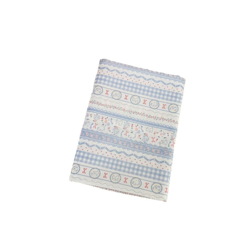 Tissu en coton imprimé numérique, mignon dessin animé rayé, nœud de lapin Floral, matériel de sac pour vêtements pour enfants