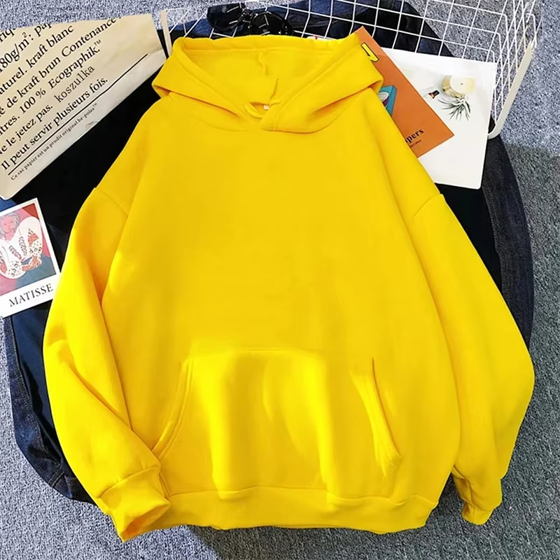 Sweat-shirt à capuche et manches longues pour femme, pull de haute qualité, couleur Pure, toutes saisons, pour la maison, l'extérieur, décontracté, sportif, chaud