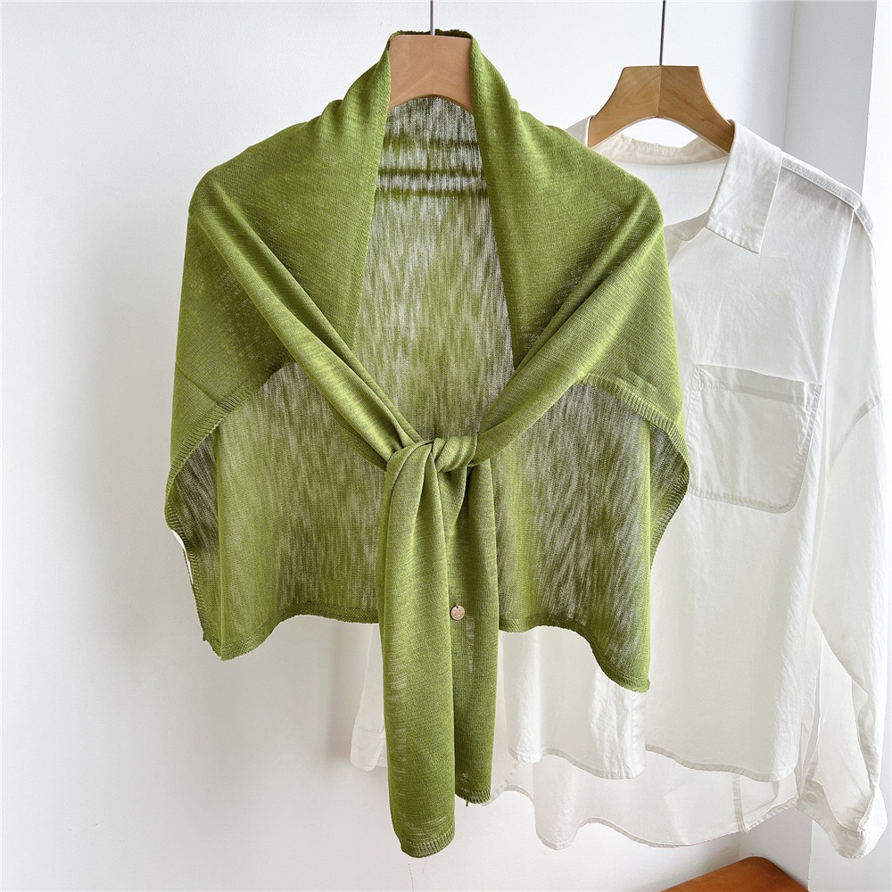 Nouveau châle triangulaire en laine mélangée pour femme, version T 2026, écharpe enveloppante pour l'automne et l'hiver, épaissie et tricotée pour garder les épaules au chaud