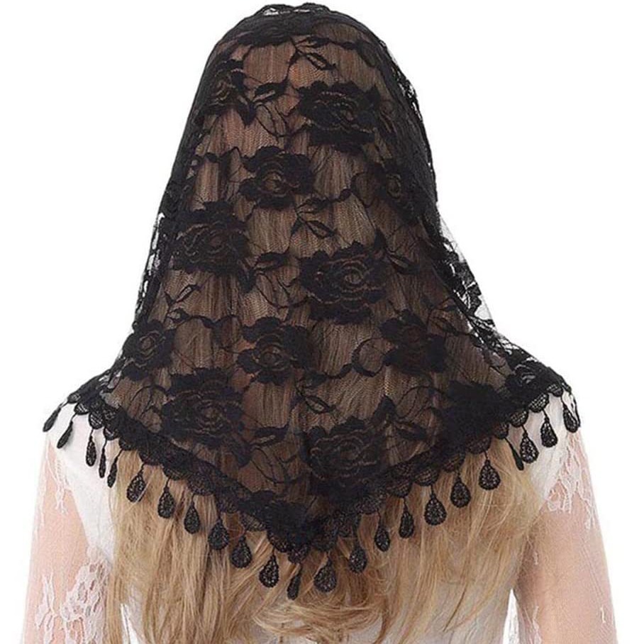 Châle d'été pour la prière, voile en dentelle, écharpe en soie, bandana, mantille de mariage, hijab blanc brodé pour femme
