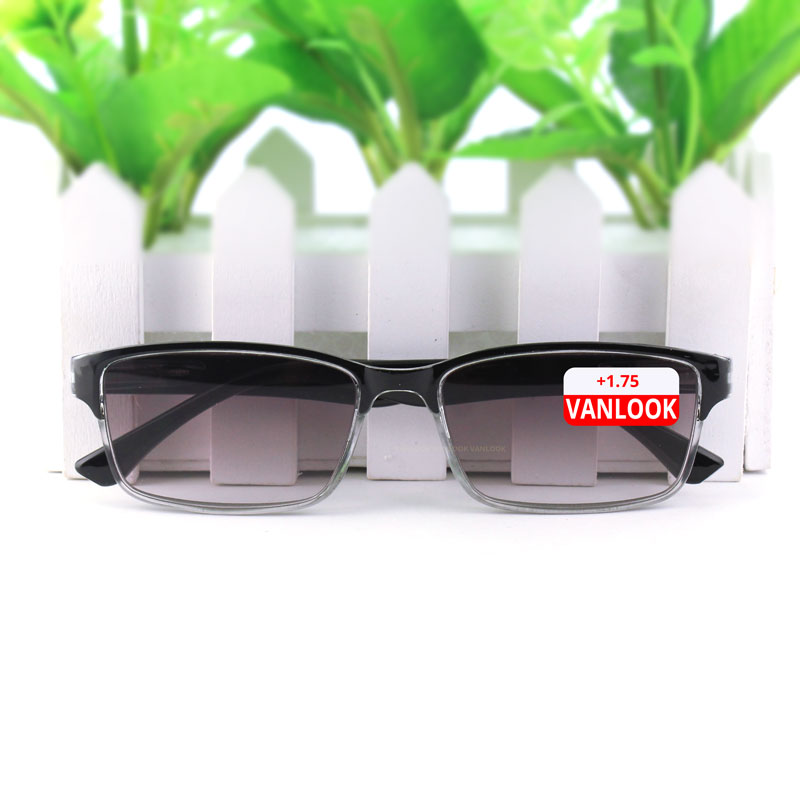 Lunettes de lecture pour hommes, verres gris dégradés, verres Anti UV400, verres rétro + 1 + 1.25 + 1.75 2 2.25 2.75 3.25