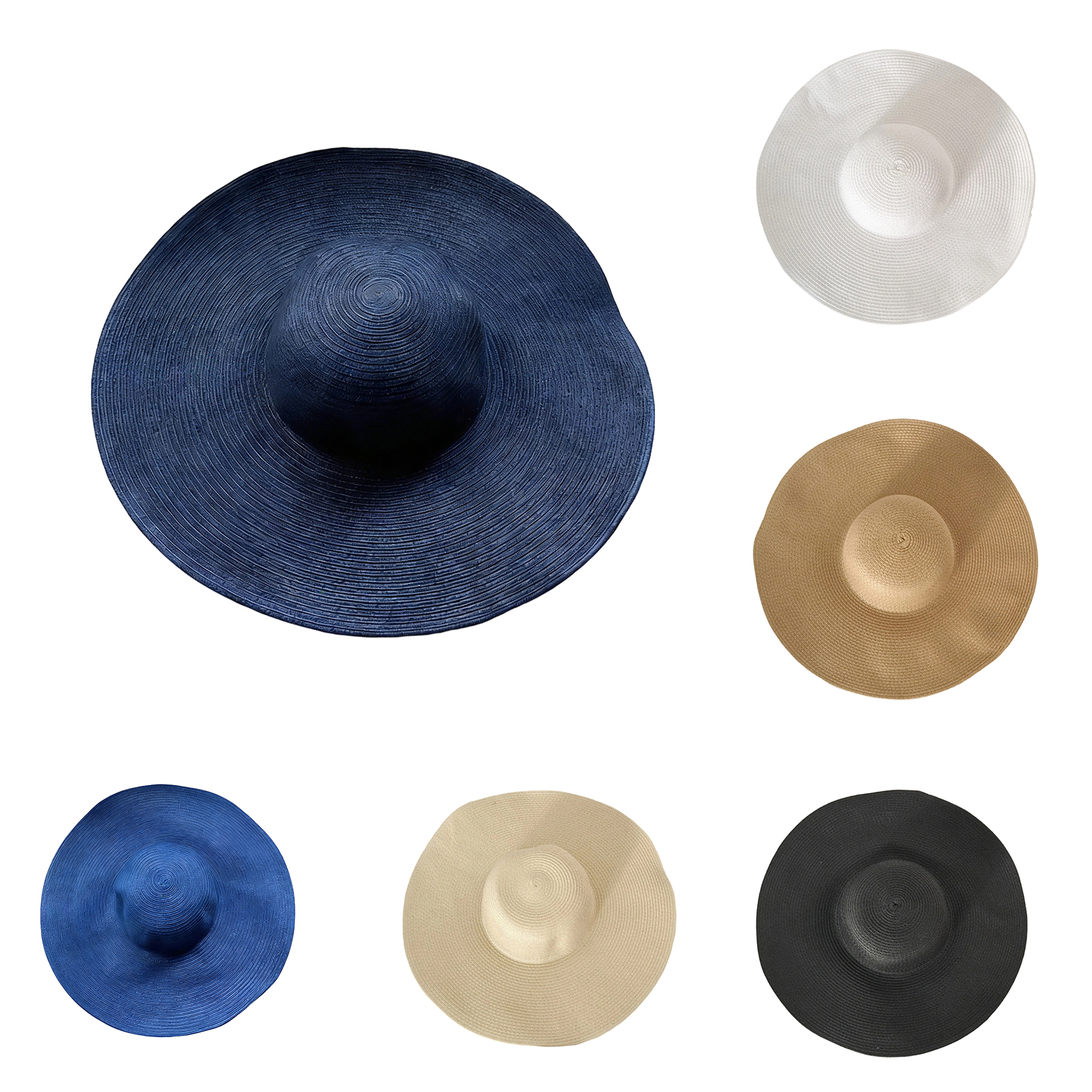 Chapeau de soleil pour femme à large bord, chapeau de plage pliable en paille, mode estivale, protection UV, casquette de plage