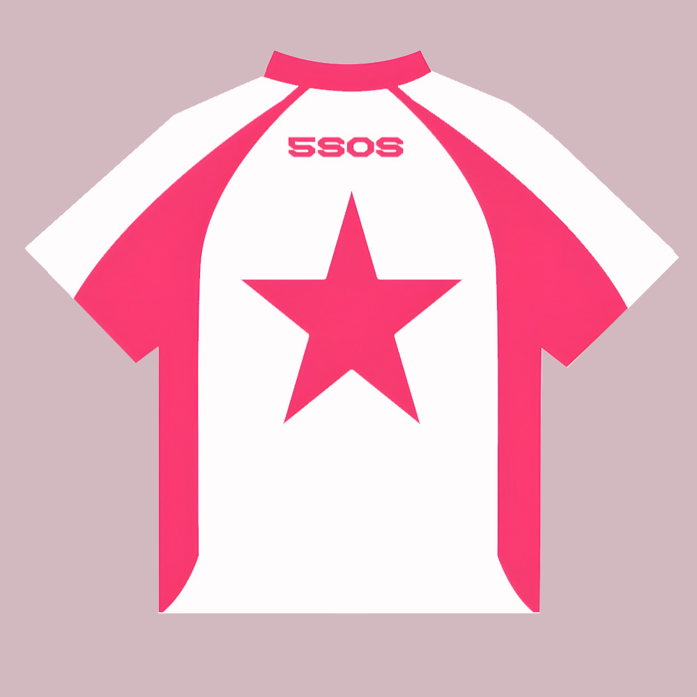 Chemise en jersey 5 Seconds of Summer 5SOS EVERYONE'S A STAR! T-shirt unisexe à col en V, hauts streetwear Y2K pour femmes