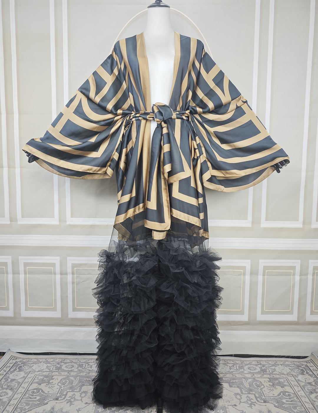 Cardigans d'été 2025 pour femmes musulmanes, avec ourlet en dentelle, pour le Ramadan, Kimonos de soirée tendance pour femmes africaines, Vêtements Kaftan uniques