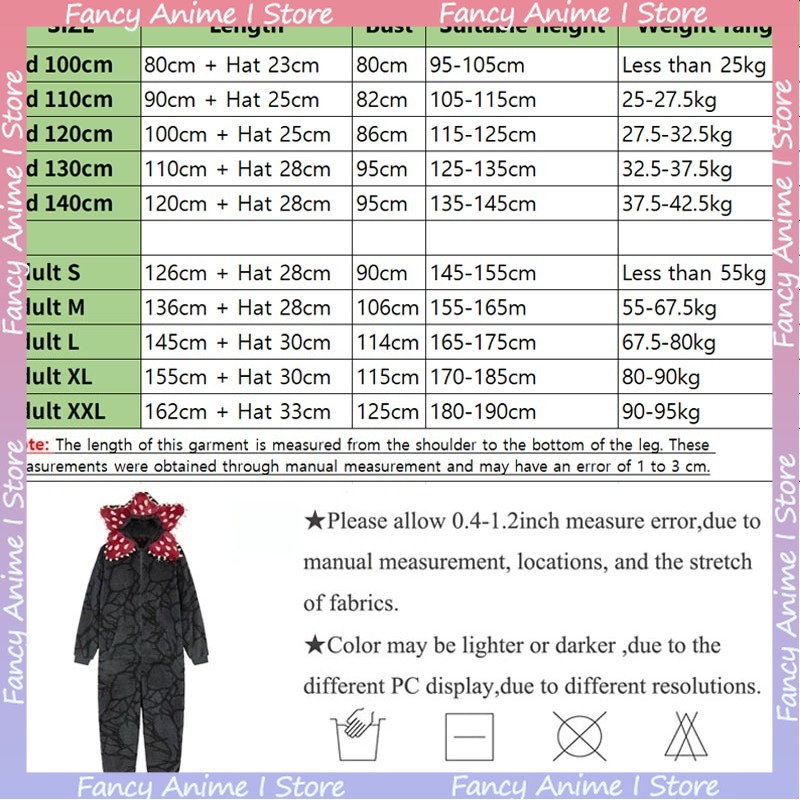 Pyjama Costume de Cosplay Demogorgon en Flanelle pour Adultes et Enfants, Ensemble Fleur Mangeuse d'Hommes, Drôle, Tendance et Mignon, Vêtements d'Intérieur pour Femme et Homme