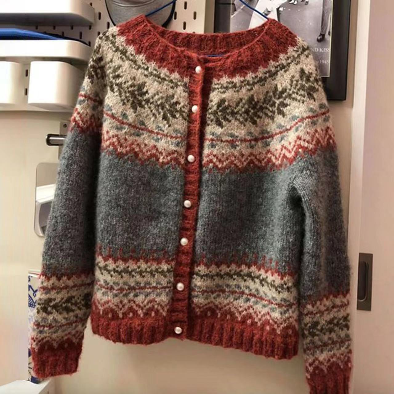 ​ Cardigan en tricot Jacquard de Style ethnique pour femmes, style bohème, ouvert sur le devant, manteau avec frange, coupe ample, vêtements d'extérieur pour printemps et automne