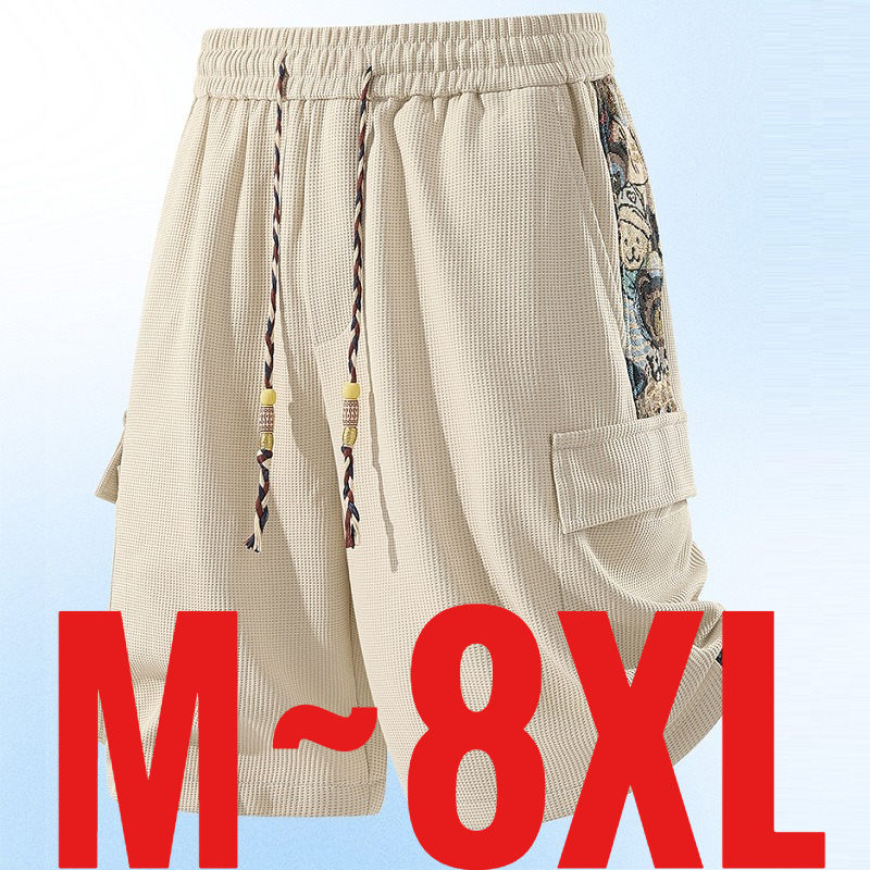 Shorts décontractés pour hommes grande taille 8XL, taille élastique, cargo, multi-poches, pour le basketball et le sport, grandes tailles 42 44 46, longueur genou
