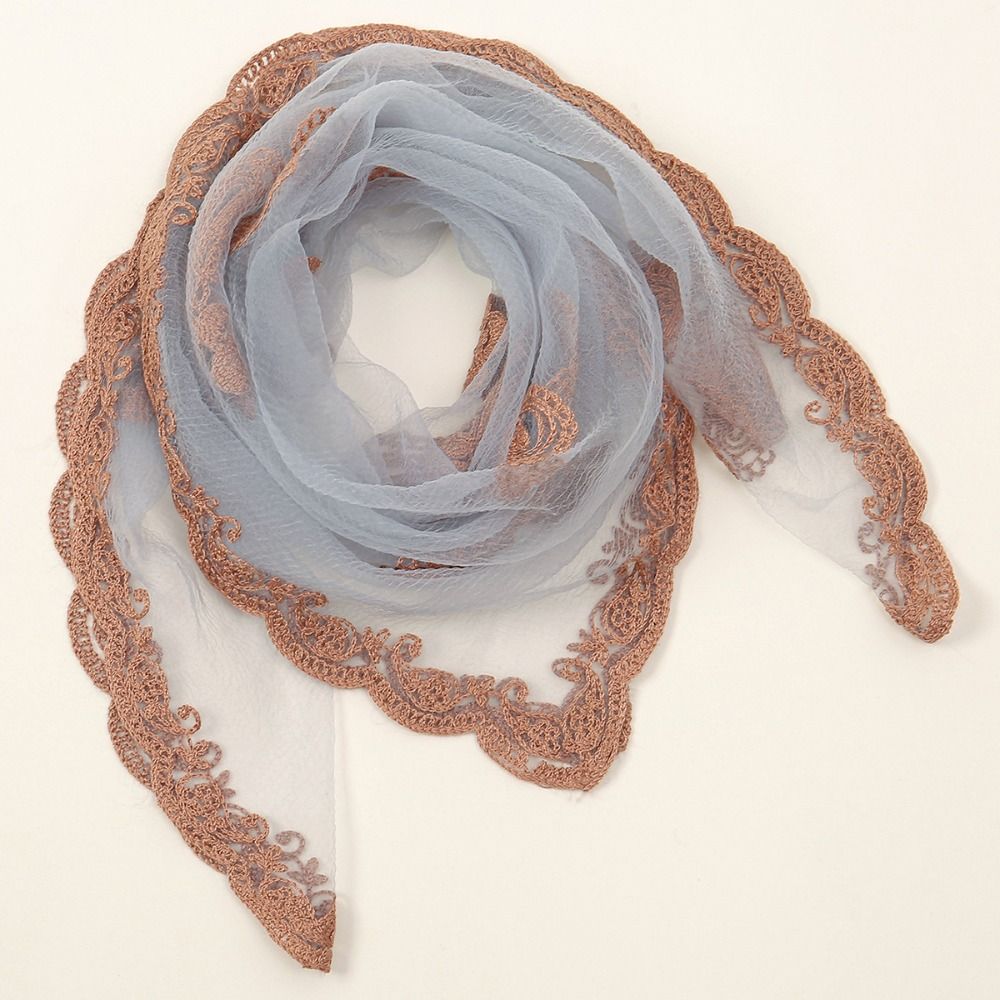 Foulard carré élégant en dentelle brodé, Foulard fin, Bandana ajouré, mouchoirs en dentelle Vintage pour femmes