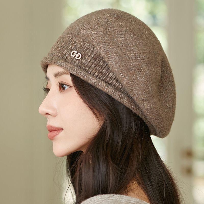 Béret en tricot d'hiver pour femmes - Chapeau tendance, doux, chaud, confortable et extensible pour le temps froid