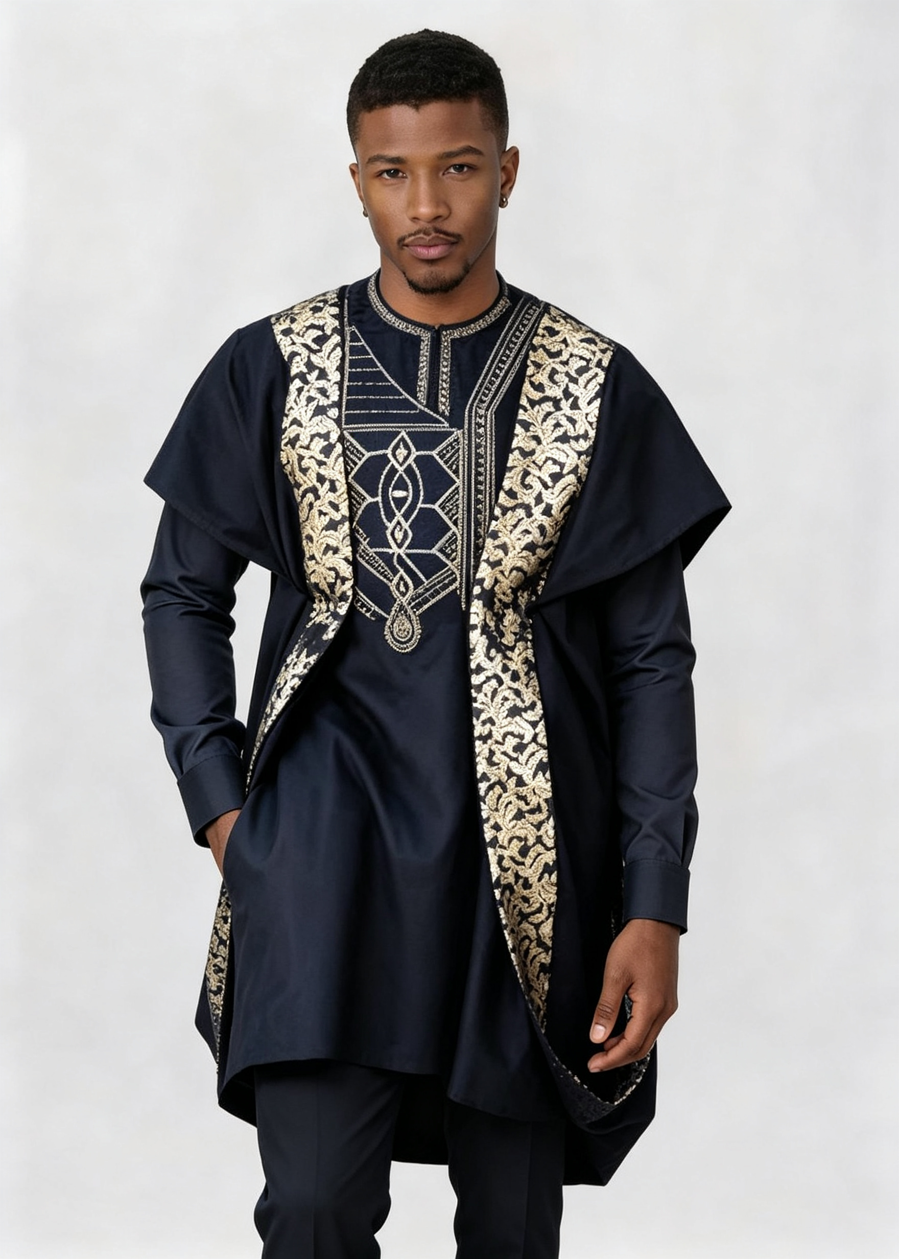 Vêtements africains pour hommes, chemises Dashiki, pantalons Ankara, ensemble 3 pièces, tenues de soirée de mariage, costume, vêtements traditionnels