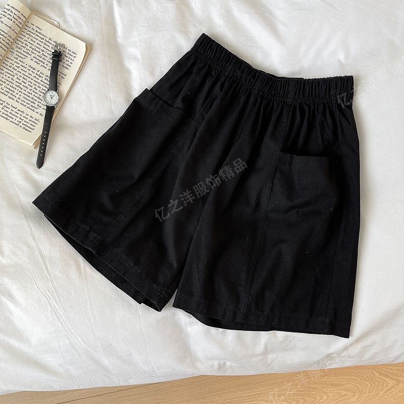 Vêtements pour femmes, short utilitaire rouge uni, ample, Style coréen, décontracté, élégant, vêtements d'extérieur, jambes larges et fines, nouvelle collection été