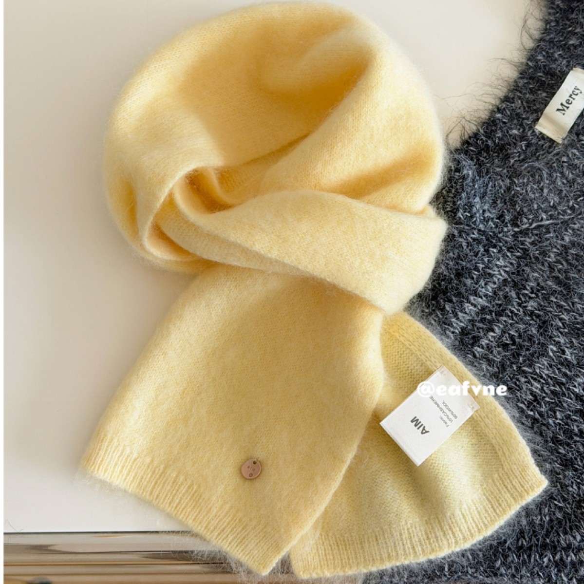 Écharpe en laine de cachemire mélangée 100% pour femme, douce et cireuse, classique, couleur unie, haut de gamme, automne et hiver
