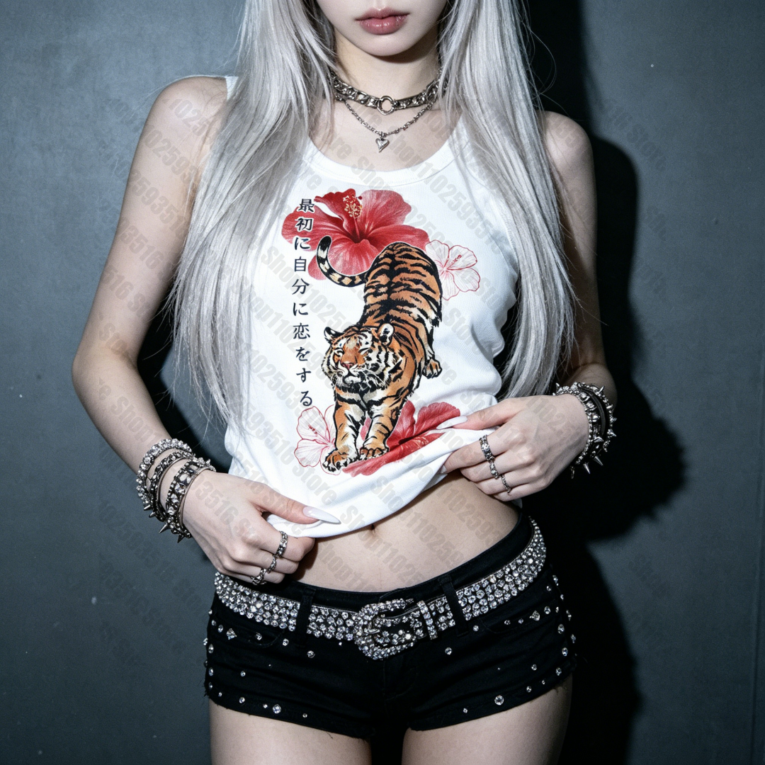 Vêtements Gothiques pour Femmes : Hauts Courts Vintage, Débardeurs et Camisoles Y2K, Style Trashy, Emo, Harajuku, Été, Années 2000