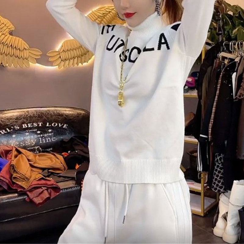 Pulls à col roulé rayés épissés pour femmes, pulls décontractés coréens, streetwear d'automne et d'hiver, vêtements pour femmes