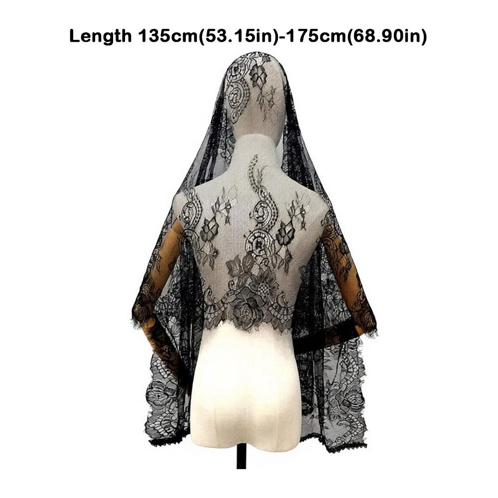 Nouveau Voile de Mariée Vintage Mandira en Dentelle Respirant avec Fleur et Bordure Florale pour Femme