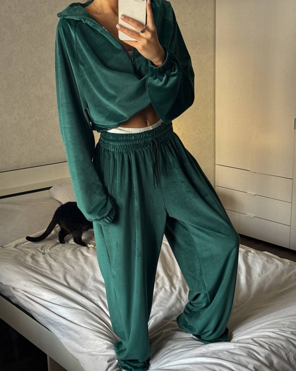 Nouvel ensemble décontracté pour femmes : cardigan zippé à manches longues de couleur unie, pantalon de sport ajusté, pantalon long, vêtements pour femmes