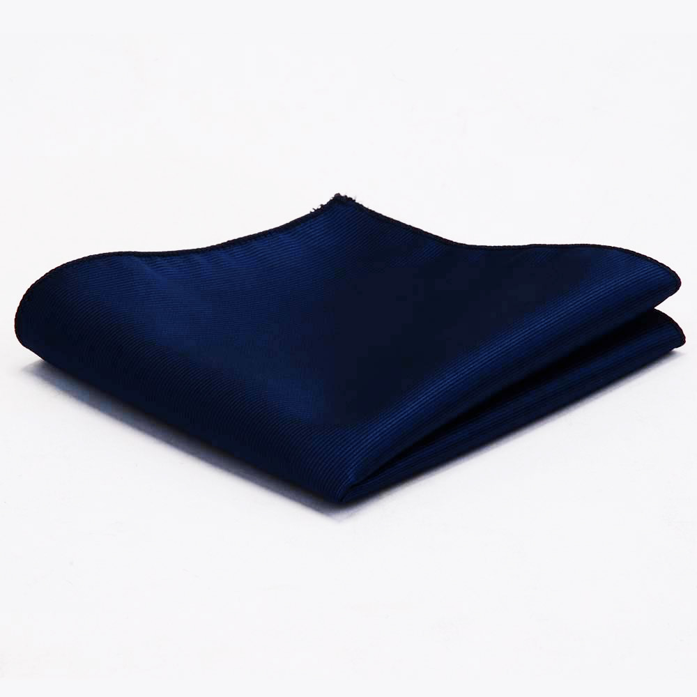 Mouchoir de poche classique en soie unie pour homme 25x25 cm – Foulard de poche élégant pour mariage et fête