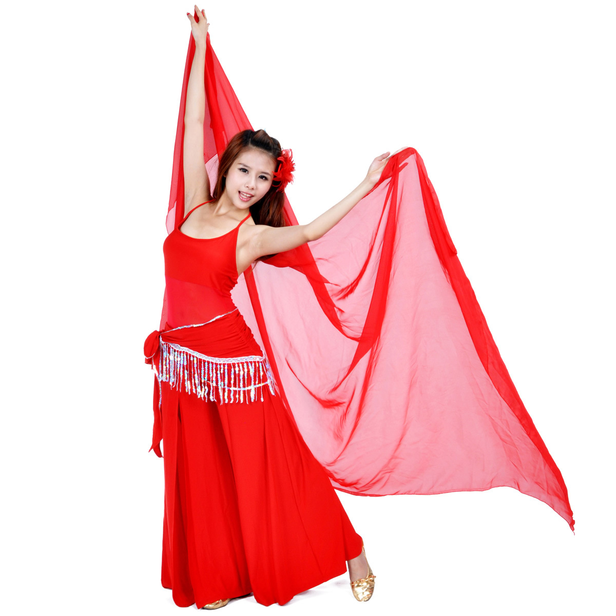 Voile de danse en mousseline de soie, couleur unie, texture légère, châle, écharpe pour femme, accessoires vestimentaires, voile de danse du ventre 250 cm x 120 cm