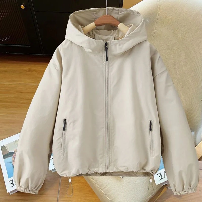 Veste Courte Femme Printemps Automne 2026 – Manteau Tendance à Capuche de Haute Qualité pour Dames – Vêtement d'Extérieur Décontracté et Élégant