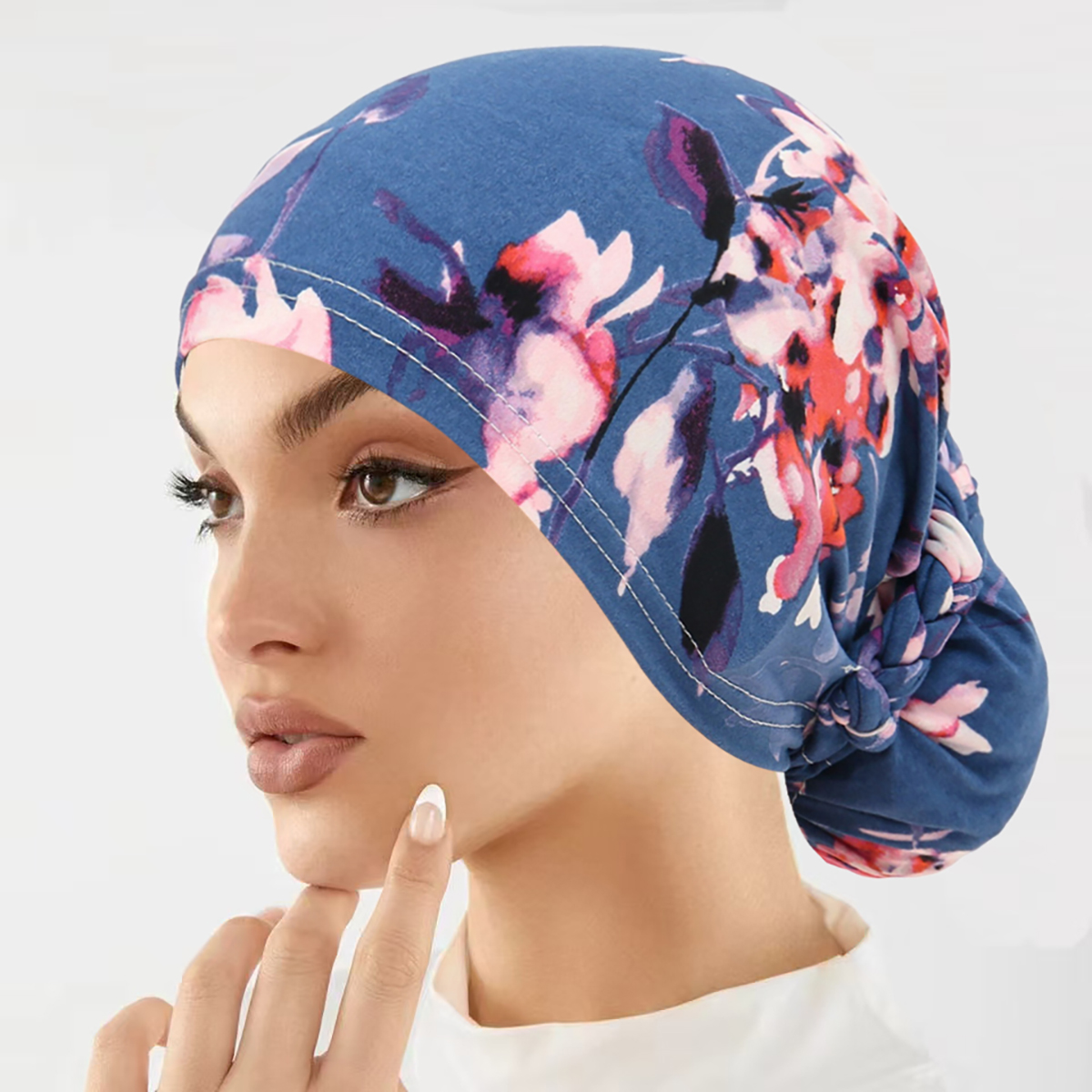 Hijabs musulmans, foulard à Turbine en spirale, Turban imprimé, Bonnet indien, couvre-chef doux et respirant, accessoires pour femmes
