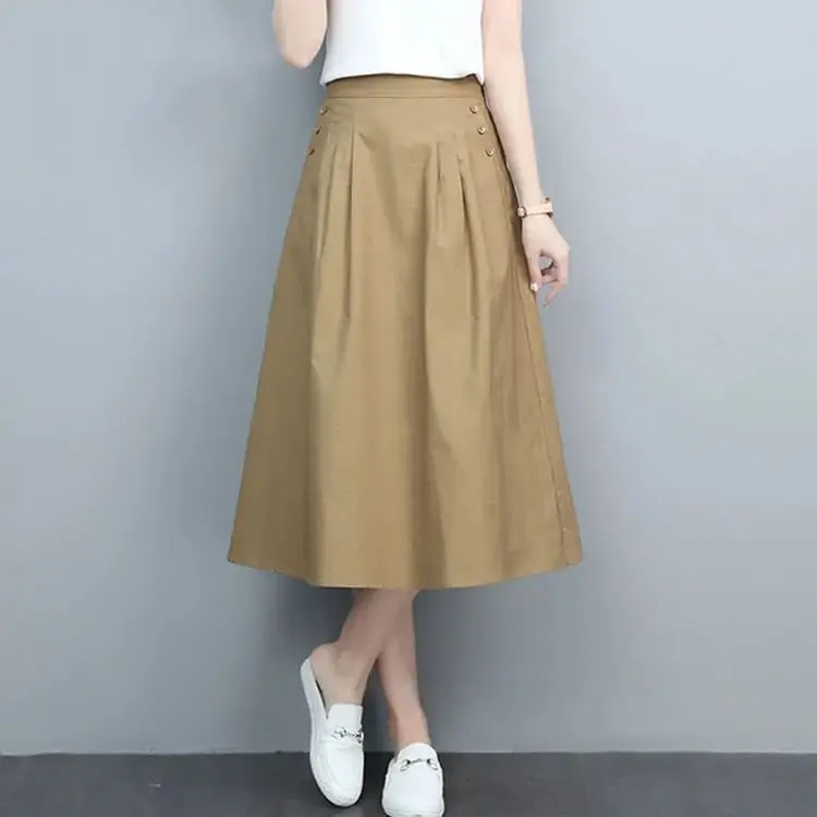 Jupe trapèze de style coréen pour femmes, Harajuku Premium, Streetwear chic et élégant, Esthétique modeste, Mode féminine, V