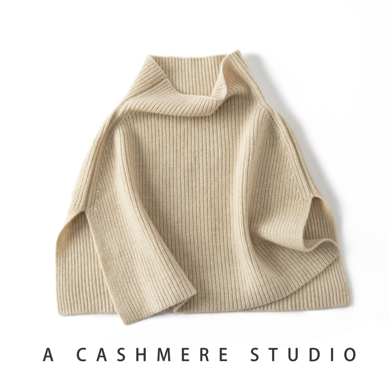 MERRILAMB pull écharpe tricoté cachemire châle hiver foulards faux col manteau bavoir chaud col roulé fente pull châle pour les femmes